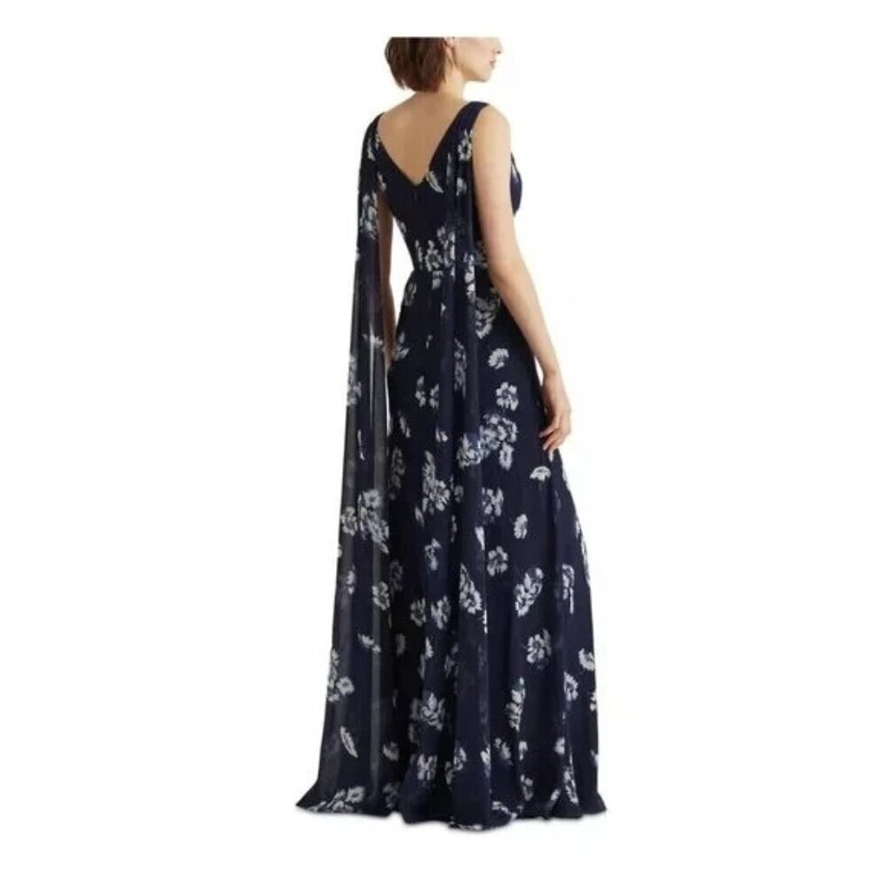 Lauren Ralph Lauren XS Floral Crinkled Georgette Dress Size 2/XS NWT $260